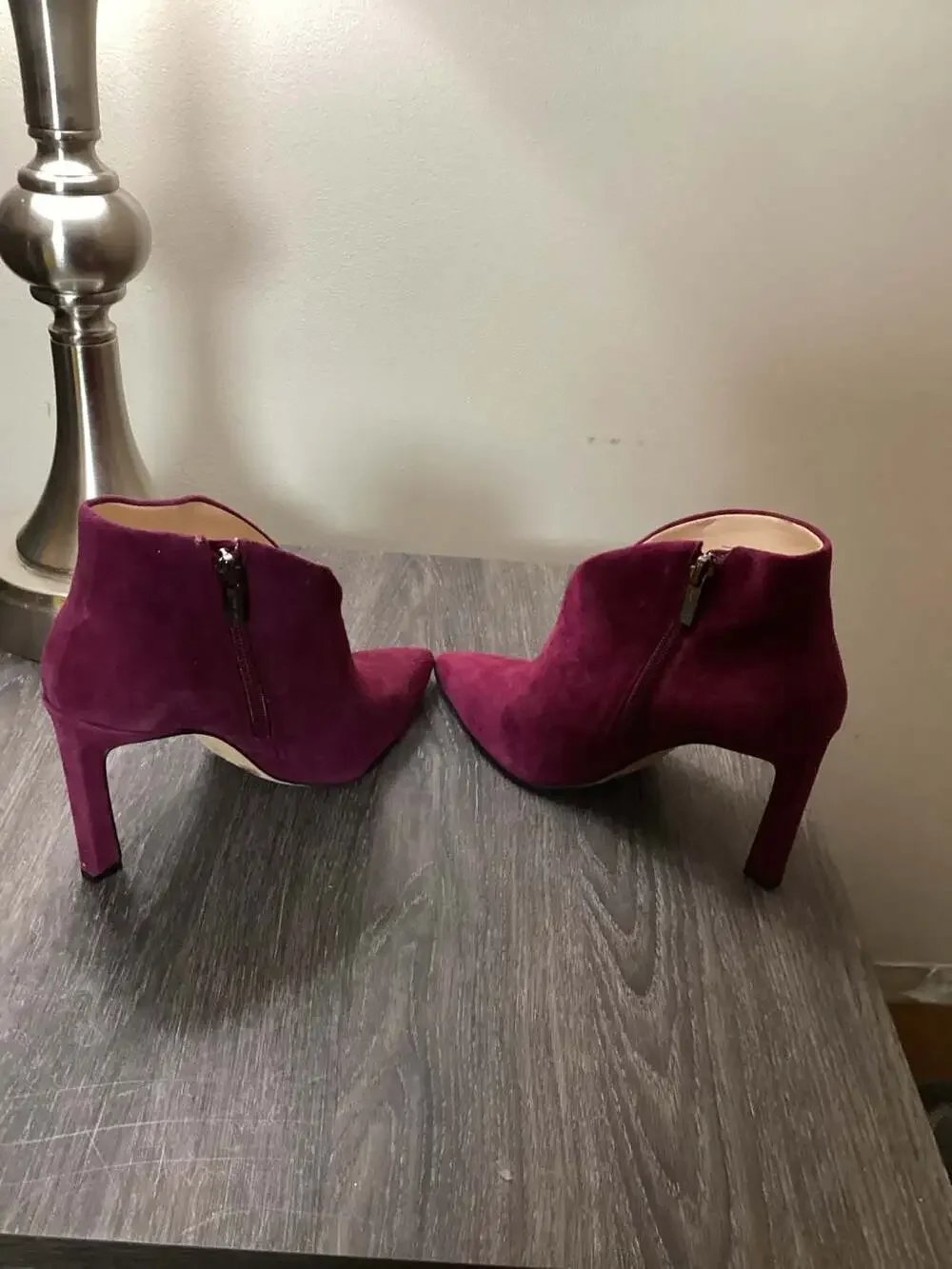 Vince Camuto Sestrind Pointed Toe Suede Deep Berry Booties